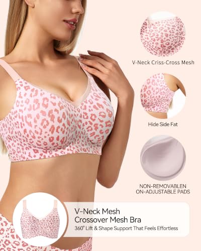 Image of VQJ Women's Wireless Jelly Full Coverage Bra Push Up Support Seamless