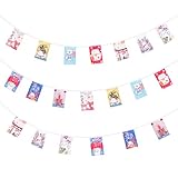 ANDRESLAD Bandera Decorativa Japonesa Izakaya 21X14 CM Diseño Gato Suerte Colgante para Restaurante y Adorno de Cuerda Estilo Japonés para Decoración Interior y Exterior