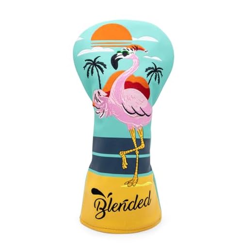 BAIRBRE Golf Club Covers Flamingos Driver Cover Fariway Wood Headcover Hybrid Head Cover Leather Golf Headcover Fit All Brand (for Driver)