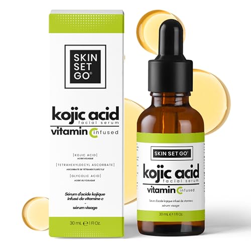 SkinSetGo Kojic Acid Serum For Face & Body, Premium Kojic