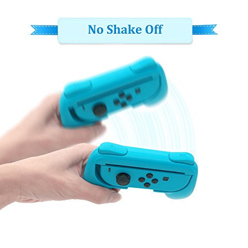 Fyoung Hand Grips Compatible With Switch/Switch Oled Model Controllers, Grip Compatible With Switch Joy Con - Blue And Red (2 Packs) #TOP3