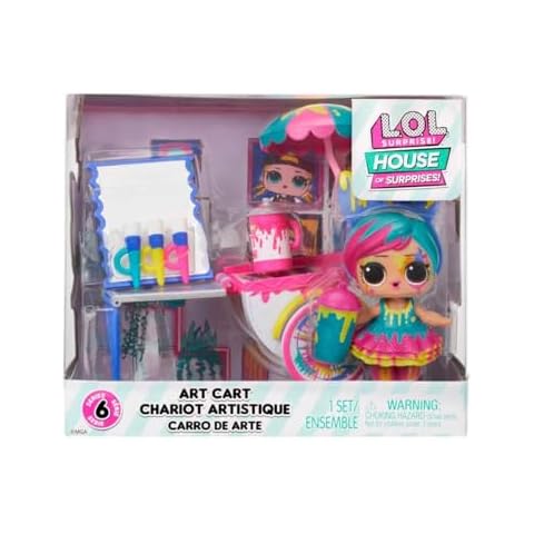 L.O.L. Surprise! OMG Art Cart Playset with Splatters Doll Cover