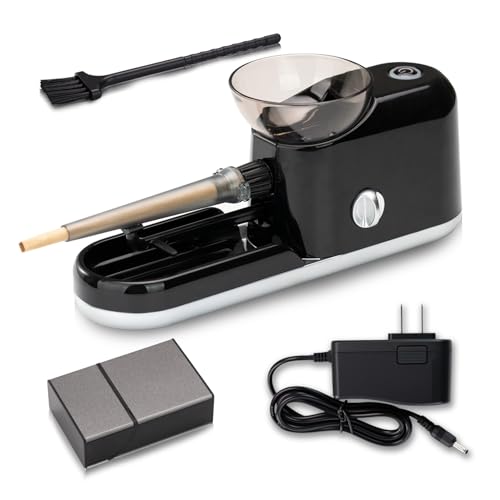 Electric Cigarette Rolling Machine - Automatic Efficient Roller for Beginners & Experts - Universal for Cigarette Tubes & Papers - Ideal DIY Tool for Smokers & Gift