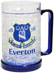 Official Everton Football Merchandise 16oz Insulated Dimpled Mug, 470ml