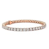 Cate & Chloe Pulsera de Tenis de 18 Quilates chapada en Oro de 18 Quilates con Cristales de circonita cúbica, Pulsera de Piedra Brillante de 19 cm para Mujer, Pulseras CZZR MSRP – 170 dólares