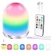 Produktbild Nachtlicht Kinder, LED Nachttischlampe, RGB USB-Aufladung Tischlampe Kind mit Fernbedienung und Lanyard, Dimmbar Tischleuchten mit Farbwechsel, 30 Minuten Timer für Kinder, Schlafzimmer, Camping