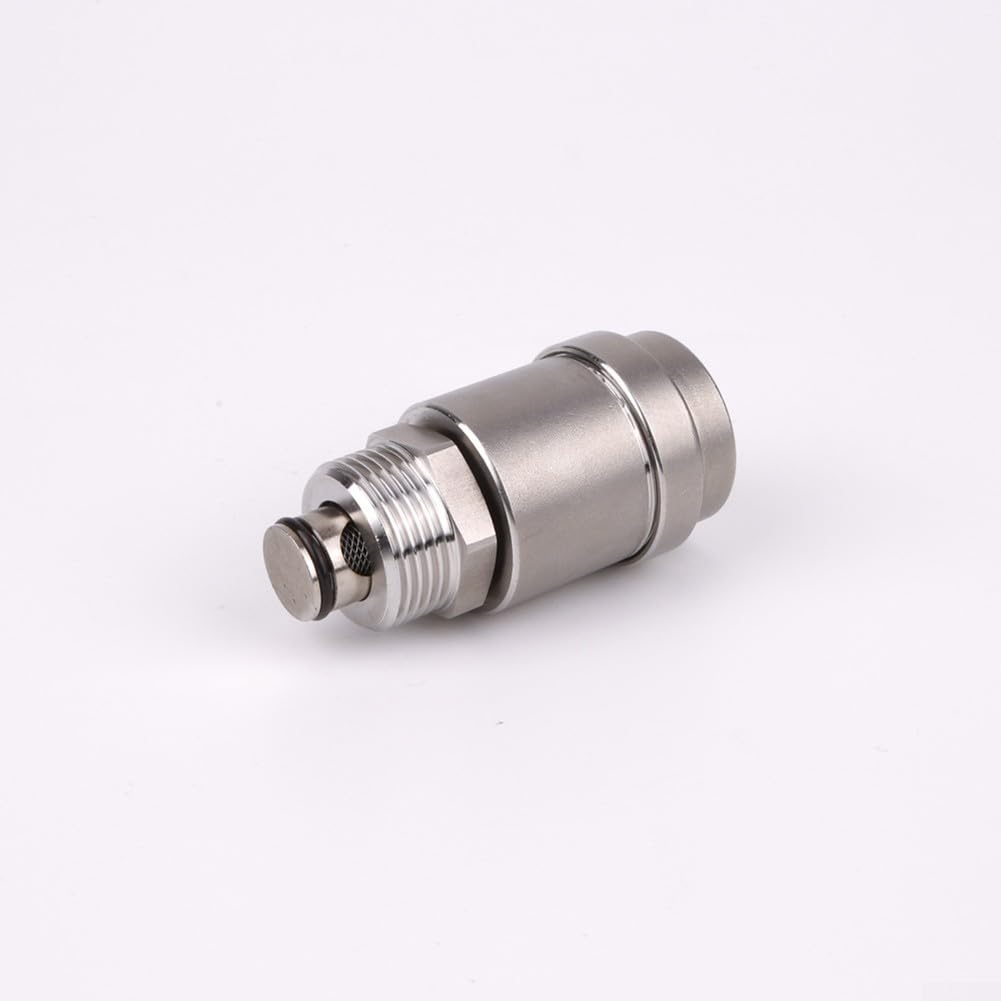 Yhenlovtt Valvola di sfiato dell'aria in acciaio inox – Sfiato idraulico automatico per la rimozione dell'aria intrappolata, filettatura DN15/DN20, compatta, 7 x 4,8 cm, durevole e a bassa