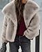 PRETTYGARDEN Womens Winter Coats 2026 Trendy Long Sleeve Furry Faux Fur Jackets Button Lapel Warm Fall Outwear with Pockets (Black Apricot,Small)