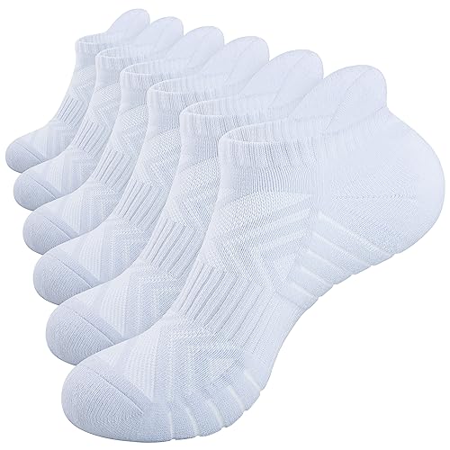 Tmani Trainer Socks Cushioned Ankle Performance Anti-Blister Sport Socks for Men Women Breathable Cotton Athletic Running Walking Socks (6 Pairs) Tmani Trainer Socks Cushioned Ankle Performance Anti-Blister Sport Socks for Men Women Breathable Cotton Athletic Running Walking Socks (6 Pairs)