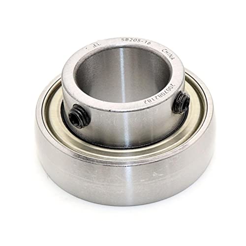 1PCS SB205-16 SB205 1 Inch Bore Spherical Insert Bearing with Setscrew Locking Standard Duty Narrow Inner Ring Chrome Steel