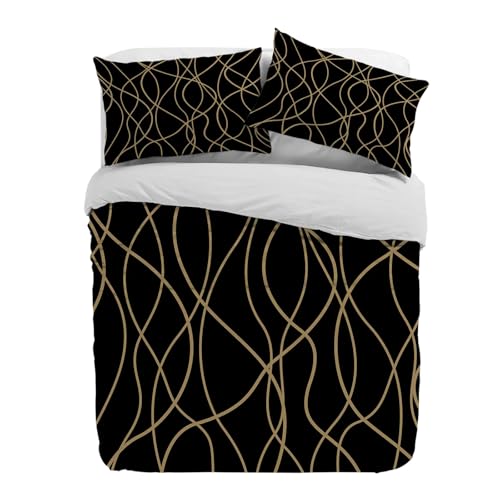Housse de couette noire zippée microfibre infroissable douce - 2