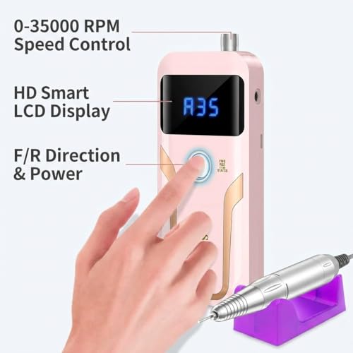 Lima eléctrica para uñas DELIFO portátil 35000 RPM miniatura 7