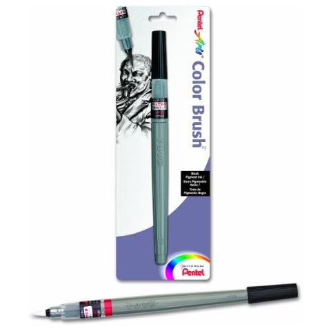 Pentel Arts Medium Tip Brush with Black Ink Cover