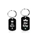 His Queen Her King Keychain His & Hers Matching Set King Queen Couple Key Ring Valentines Day Birthday Anniversary Gifts for Couple Lover