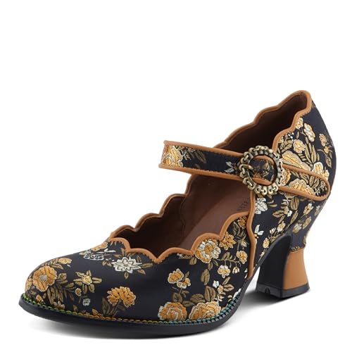 L'Artiste by Spring Step Women's Adodora Black Multi 8 Medium