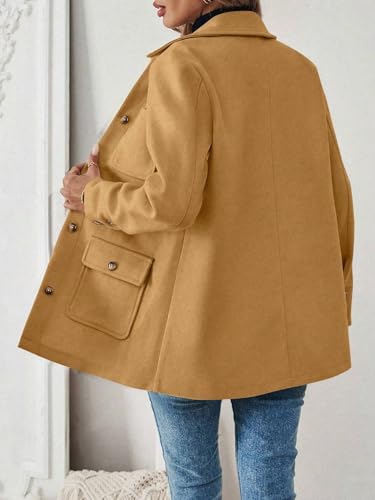 Chic Khaki Womens Casual Coat: Perfect for Fall & Winter Adventures! - Image 3