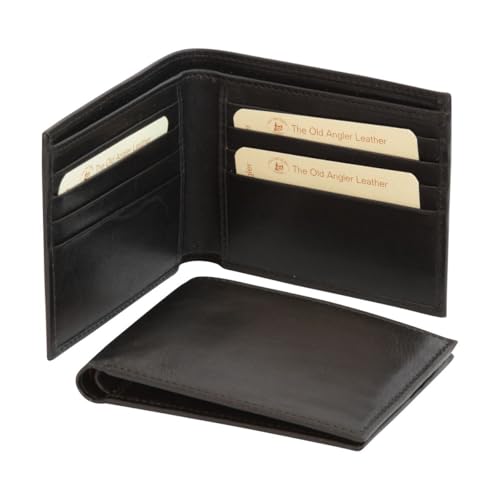 Portefeuille bifold en cuir mince 8 emplacements cartes contre poches déformées