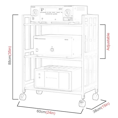 Meuble HiFi en bois modulable et support vidéo de salon réglable - 3