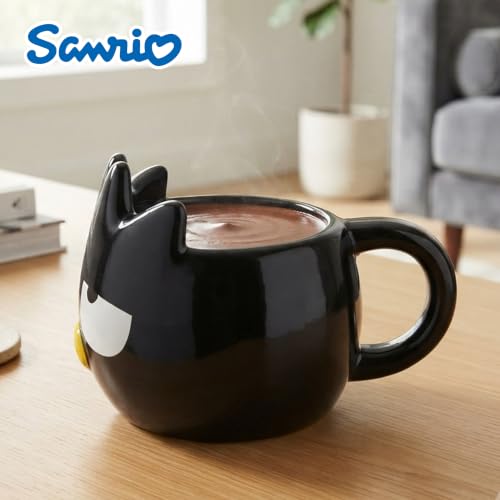 Image of Silver Buffalo Sanrio Hello Kitty and Badtz-Maru, 3D Sculpted Mug, 20oz | Hello Kitty and Friends, Ceramic, 0.59 Liters