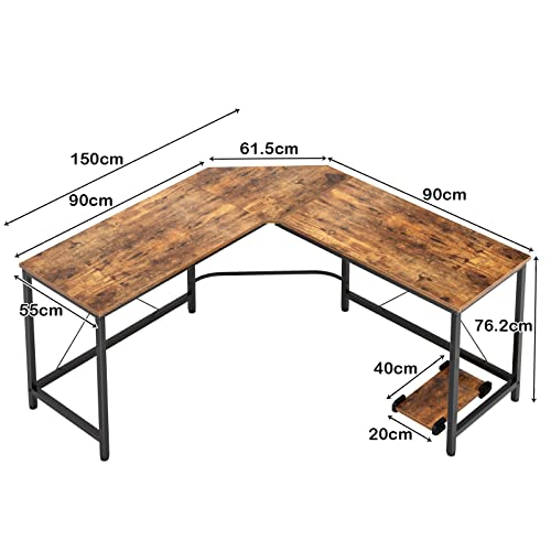 SogesHome Scrivania angolare a forma di L