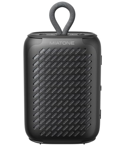 MIATONE GoSound bluetooth 5.4 スピーカー【10W出力 / パッシブラジエーター搭載/ワイヤレスステレオ対応/ポータブル 軽量（216g）/ 最大12時間再生 / IPX6防水規格 / PC スマホ 接続対応/お風呂/アウトドア/USB C充電】