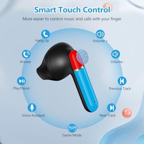 Awaiymi 2 Pack Of Kids Wireless Earbuds,Kids Earbuds Bluetooth 5.3 Touch Control Wireless Earbuds For Kids Adults With Charging Case thumb #1