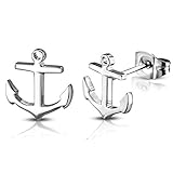 ✔ Silberne Ohrstecker mit tollem Anker Design