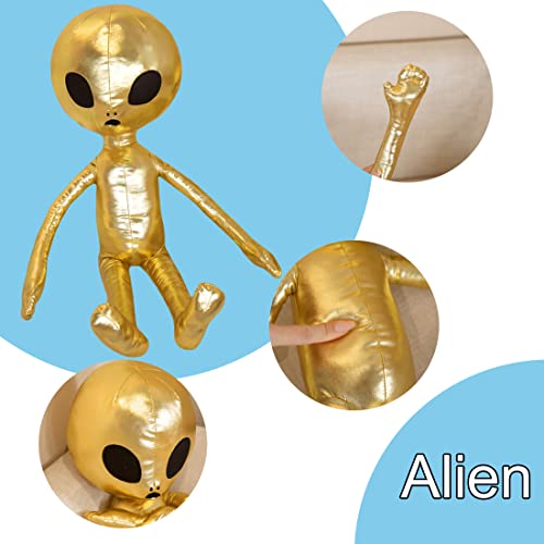 Elainren Large Alien Plush Soft Pillow, Cute Golden Alien Stuffed Animal Toy Creepy Plush Alien Figure, Cartoon Extraterrestrials Plushies Aliens Ghost Doll Gifts For Kids Boys,25.6Inch … #TOP4