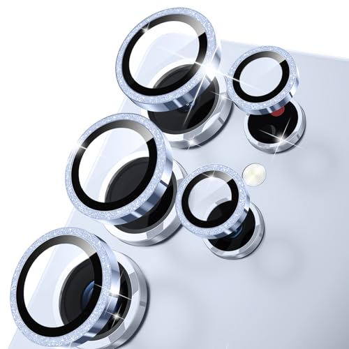 Couvercle objectif à paillettes Samsung S25 Ultra anneau métal antichoc