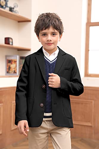 Toddler Boys' Blazer Jackets Lightweight Stylish Two Buttons Solid School Suit Casual Sport Coat3
