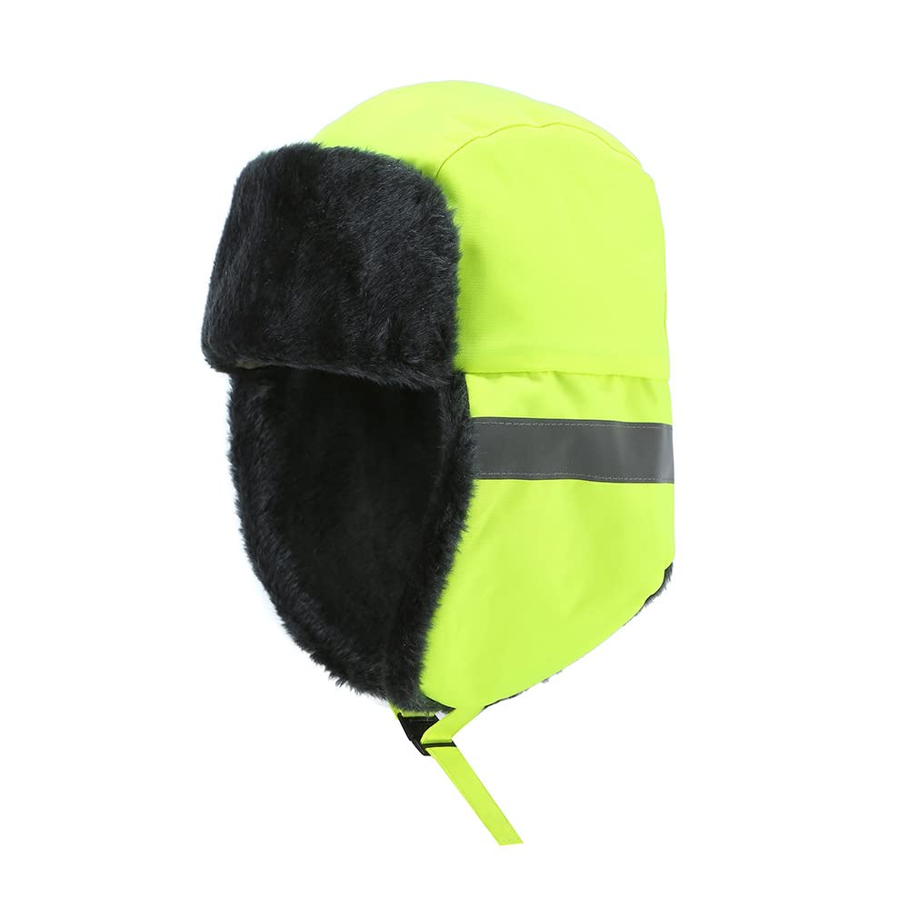 Warm Safety Reflective Trapper Trooper Hat Ushanka Russian