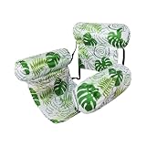 Comodidad mejorada: la tumbona inflable para piscina cuenta con un reposacabezas ergonómico y un respaldo acolchado suave que proporciona una relajación óptima y apoyo para la columna cervical y la espalda, lo que le permite pasar horas en la piscina o relajarse sin sentir molestias