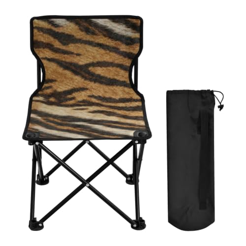 Chaise de camping pliable panthère marron avec sac de transport