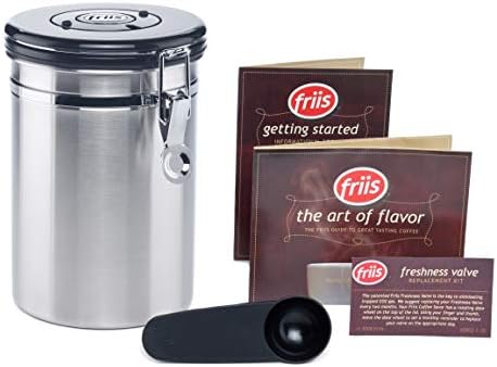 Friis 16oz Stainless Steel Coffee Vault Canister, 16-Ounce