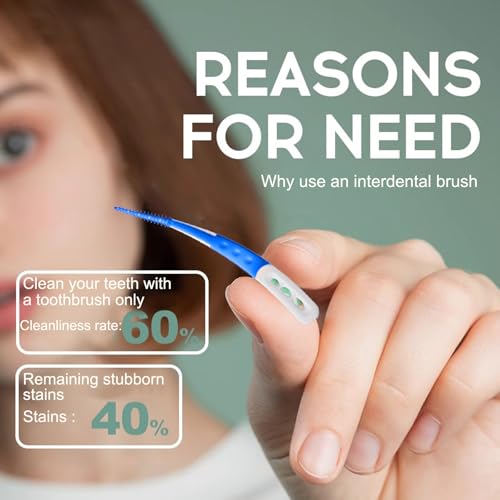 Image of 84PCS Portable Dental Floss Picks,Soft Silica toothpicks,flossers for Adults Teeth Cleaning Tools,interdental Brushes Between Teeth,Disposable Dental Picks