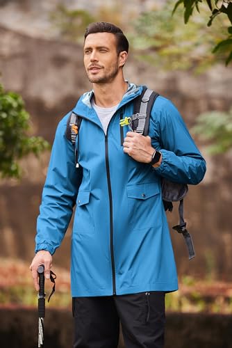 COOFANDY Masculino Capa De Chuva Leve E Impermeável, Com Capuz Para Golfe Ciclismo, Corta-Vento