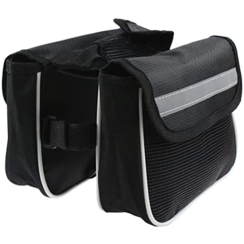 Winnes Bicycle Front Frame Bag Cycling Bag, Waterproof Bicycle Saddle Bag Road Bike Saddle Bag Motorcycle Handlebar Bag MTB Tube Bag with 2 Large Storage Bag