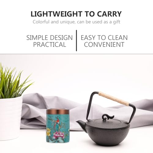 Ciieeo Ceramic Tea Canister Airtight Metal Lid Painted Loose Tea Storage Jar for Home Kitchen Use - Image 6