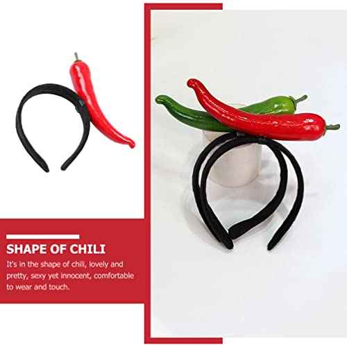 Beaupretty Arco De Cabelo Tiara De Festa Engraçada Cabeça De Pimentão Chapéu De Pimenta De Cabeça De