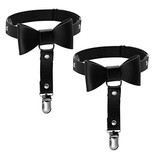 Jjdreams Leather Harness Garter Belt Goth Adjustable Leg Thigh Ring Heart Bow Punk Rivet Stud Suspender For Women Girls #TOP23