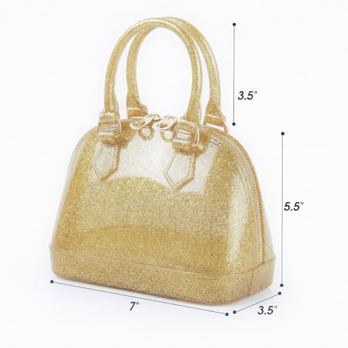 Image of Jelly Crossbody Purse Shoulder Bag, Candy Color Tote Satchel Top-Handle Handbags for Women