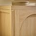 Walker Edison Sasha 4-Door Reeded Sideboard Buffet with Cord Management, 70 Inch, Coastal Oak