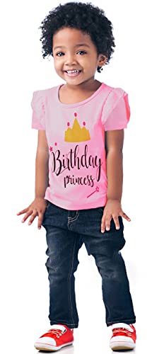 Birthday Girl Shirt Toddler Baby Girls T-Shirt 2nd 3rd 4th 5th 6th 7th Birthday Tee Summer Outfit4