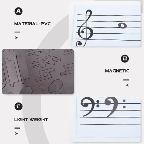 Tableau blanc magnétique en PVC pour notes de musique et cours