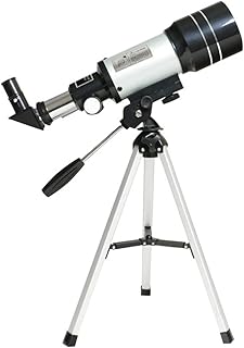 ZOUTACHENG Telescopio astronómico telescopio monocular con trípode para observación de cráteres Apto para Adultos Principiantes (Color: Blanco tamaño: Talla única)