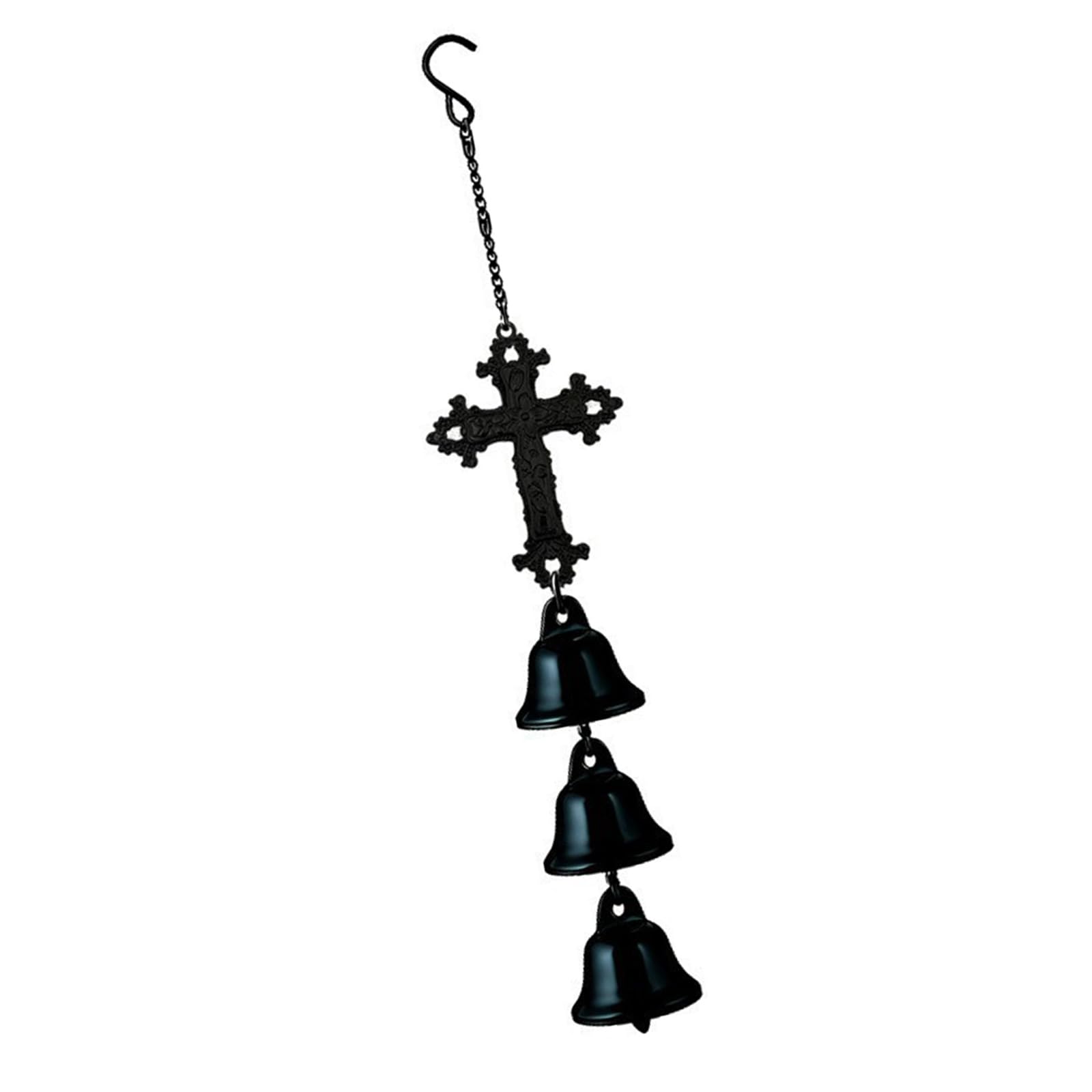 FOLODA Handcrafts Iron Halloween Wind Chimes with Intricate Spiders Web Design Suitable for Various Decoration Styles Halloween Net Wind Chimes