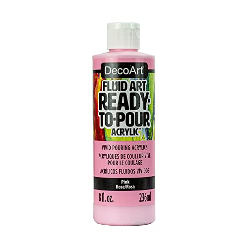 Deco Art DecoArt FluidArt Ready-To-Pour Acrylic Paint 8oz-Pink