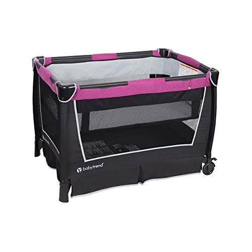 Baby Trend Retreat Nursery Center Playard, Bassinet & Storage, Purple - image 2