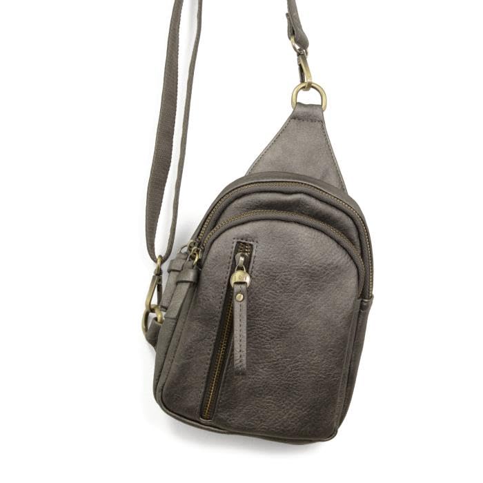 Image of Joy Susan Skyler Sling Bag: Vegan Leather, Zippered Closure, Brass Plated Hardware