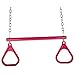 Swing Set Stuff Trapeze Bar with Rings and Uncoated Chain, Pink